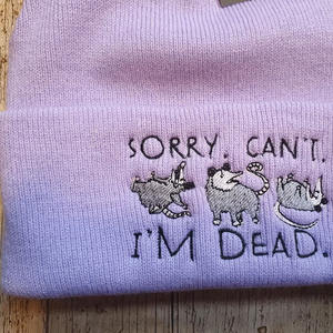 Bonnet en tricot classique brodé pour les activités de plein air et les tenues décontractées quotidiennes – Bonnet brodé unisexe tendance - Product Image 5