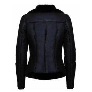 Chaqueta de Cuero Transpirable para Mujer, Estilo Urbano, Hecha a Medida, Ajuste Cómodo, Color Negro - Product Image 6