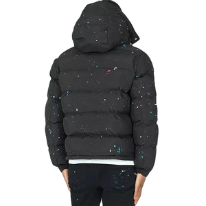 2025 bulle manteau surdimensionné détachable à capuche peinture concepteur Logo OEM haute qualité noir bulle impression personnalisé hommes bouffant veste - Product Image 6