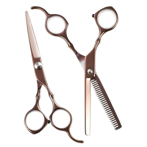 Professional <b>One</b>-Sided Straight Extra Sharp Stainless Steel <b>Blade</b> Right-Handed Hairdressing Scissor Set for Hair Cutting - Product Image 4