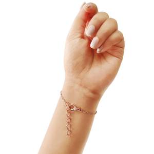 สร้อยข้อมือลูกปัดเรซิ่นสีชมพูปรับได้เครื่องประดับแฟชั่นพร้อมลูกปัดเรซินสีสันสดใสสำหรับผู้หญิงเครื่องประดับข้อมือน้ำหนักเบาสไตล์โบฮีเมียน - Product Image 4