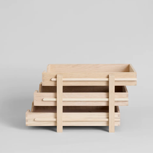 Bandeja de Madera de 3 Niveles Hecha a Mano con Estética Escandinava, Fabricada en Vietnam para Organizar el Escritorio de la Oficina - Product Image 3