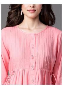 Top de rayón elegante moderno, diseño Formal Floral cómodo, ropa de fiesta exclusiva de crepé, técnica de teñido liso, vestidos casuales impecables - Product Image 2