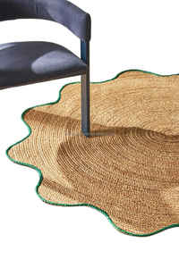 Alfombras rectangulares trenzadas de ratán y yute de cáñamo 100% con diseño Redondo, alfombrillas de yute indio para sala de estar y espacio para puertas - Product Image 5