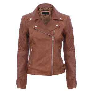 Veste en cuir pour femmes OEM, veste en cuir véritable sur mesure, vêtements d'extérieur d'hiver pour femmes, veste en cuir tendance, fabricant pakistanais - Product Image 1