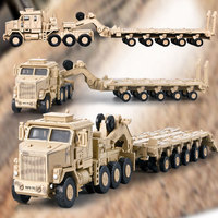 1/72 ölçekli Model seti plastik M1070 ağır ekipman araç tankı Transporter ordu traktör yarı römork zırhlı yapı taşı oyuncak