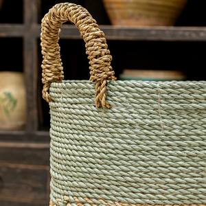 ตะกร้าซักผ้าหญ้าทะเลสานด้วยมือดีไซน์กาเจพร้อมที่จับที่เก็บเสื้อผ้าธรรมชาติ2025 | ขายส่งโดย tienphong - Product Image 5