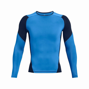 Premium Quality Custom Logo <b>Men's</b> Long Sleeve Gym Compression T-Shirt Quick Dry <b>Base</b> <b>Layer</b> with Round Collar Printed Pattern - Product Image 3