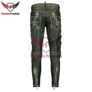 Pantalon en cuir élégant multi-poches pour hommes Pantalon décontracté Hip Hop Streetwear - Product Image 5