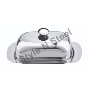 Boîte à beurre en acier inoxydable sur mesure en gros, plat à fromage, boîte à beurre en plastique avec couvercle, bols élégants en acier inoxydable avec couvercle - Product Image 1