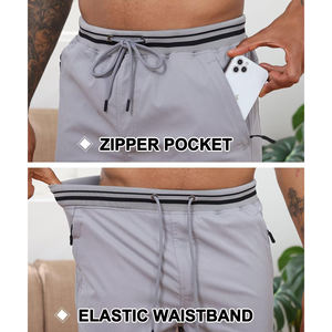 Short de sport à séchage rapide pour hommes avec logo personnalisable Pantalon de fitness tissé pour la course et les vêtements de sport - Product Image 5