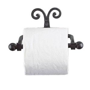 Portarrollos de Papel Higiénico de Metal de Diseño Creativo en Color Negro, Portarrollos de Papel Colgante de Pared para Baño y Cocina - Product Image 6