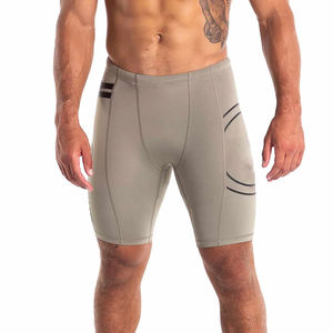 Vente en gros de shorts de jogging de compression athlétique pour hommes logo personnalisé double couche 100% coton prix de shorts de course d'été - Product Image 5