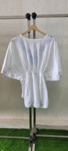 100% algodón Floral bordado A-Line Kaftan vestido Casual fiesta estampado estilo para Primavera/Verano transpirable lavable Natural - Product Image 4