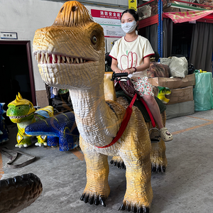 Animatronic thực tế điện khủng long đi xe mô phỏng xe tay ga đồng tiền hoạt động không thấm nước cho trong nhà/ngoài trời sử dụng trung tâm mua sắm - Product Image 3