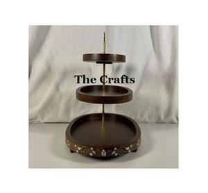 Fabuleux Design Gâteau Stand Personnaliser La Taille Gâteau De Service Stand En Acier Et En Bois Gâteau Pâtisserie Stand De Service - Product Image 5