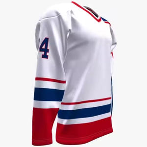 Jersey de Hockey sobre Hielo Sublimado Personalizado al por Mayor 2026, 100% Poliéster, Secado Rápido, Transpirable, Antibacterial, Colores y Tallas Personalizables - Product Image 3