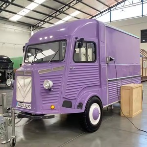 Camion de restauration mobile violet moderne à 4 roues, châssis en acier inoxydable, remorque de traiteur en aluminium, 4 personnes, burgers, frites, glaces - Product Image 5
