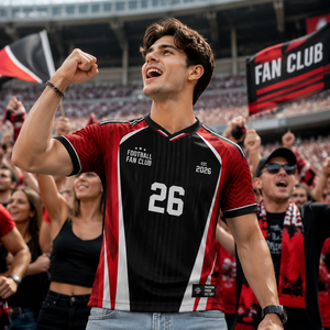 Camiseta de Fútbol Personalizada con Número de Jugador, Impresión por Sublimación, Manga Corta, Secado Rápido, Malla Transpirable - Product Image 1