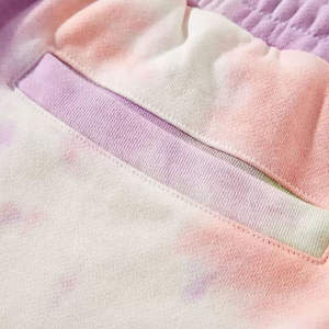 Shorts en molleton pour hommes sur mesure de haute qualité, nouveau design OEM, style urbain, taille élastique, technique tie-dye, teinture unie - Product Image 6