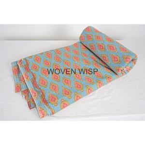 ผ้าพิมพ์ลายบล็อกมือสวยๆ, ผ้าฝ้ายพิมพ์ลายดอกไม้, ผ้าอินเดียพิมพ์ลายบล็อกขายตามลาน, - Product Image 1