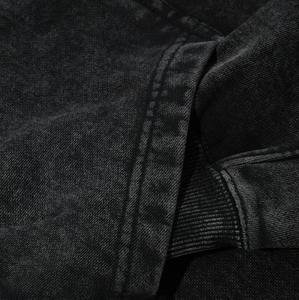 Sudadera con capucha personalizada de 400 Gsm con diamantes de imitación para hombre, jersey de gran tamaño lavado ácido DTG DTF, Sudadera con capucha desgastada con estampado Boxy Fit para hombre - Product Image 4