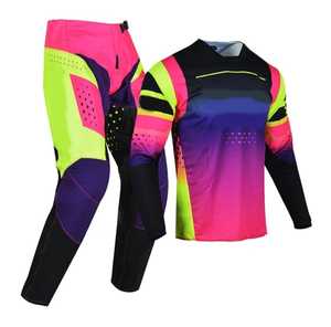Set pakaian balap motor MX, baju & celana Kombo Off Road minimum, Jersey Motocross dan celana Mx berkendara - Product Image 1