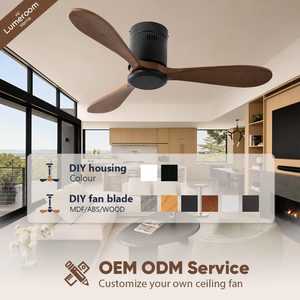 Ventilador de Techo de Perfil Bajo de 42 Pulgadas Sin Luz con Control Remoto, Ventilador Moderno de Montaje Empotrado con Motor de Corriente Continua para Dormitorio y Sala de Estar - Product Image 4
