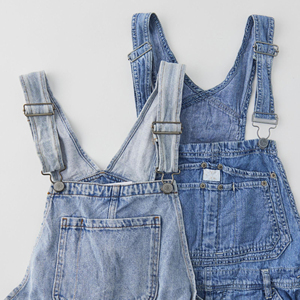 OEM-Robe en denim chic décontractée pour l'été, design taille haute, point contrasté, logo personnalisable 100% coton - Product Image 5