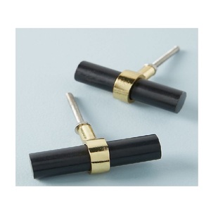 Boutons de corne de haute qualité pour boutons d'armoire de porte de tiroir pièce d'artisanat de forme ronde boutons de corne noire naturelle la plus vendue - Product Image 1