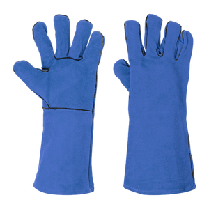 Premium Quality Red Cowhide Split Leather Gloves Anti-Impact Abrasion Resistant Heavy Duty Firefighting Hand <b>Arm</b> Safety Gloves - Product Image 1