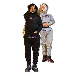 Sudaderas para hombre, conjuntos de Chándales, sudadera holgada de gran tamaño con tinte de corbata y pantalones de chándal, conjunto de venta al por mayor para hombre, tasa OEM transpirable - Product Image 2