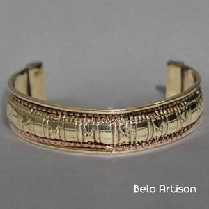 Bracelet de manchette réglable en laiton artisanal bijoux Boho traditionnels pour hommes et femmes à commander en gros - Product Image 3