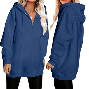 Manches longues prix de gros 100% coton polaire qualité supérieure sweats à capuche pour femmes personnalisés manches longues sweats à capuche pour femmes - Product Image 5