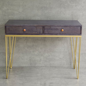 โต๊ะเครื่องแป้งเจ้าหญิงไม้ยางพารา 4 ลิ้นชัก 100x40 ซม. BTD68069 - Product Image 2