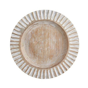 Assiettes de présentation décoratives en bois pour fête Assiette de présentation en bois pour fête, faite à la main, personnalisée et de luxe - Product Image 1