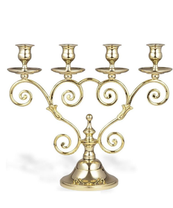 Custom <b>Gold</b>-Plated Exquisite Candlestick <b>Candelabra</b> High Quality Luxury Tableware Decorative Candle Holder for Home or Wedding - Product Image 3