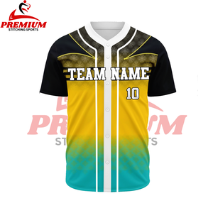 Offre Spéciale personnalisé vierge 100% polyester chemise de baseball raglan bouton vers le bas maillot de baseball personnalisé - Product Image 3