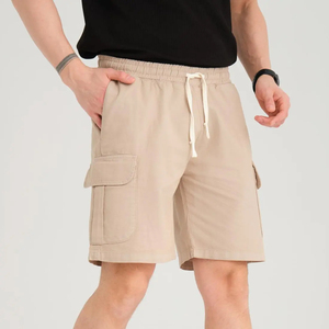 Top vente 100% coton sergé Shorts décontracté Shorts de course de haute qualité à la mode mi-taille poches latérales personnalisé respirant court - Product Image 6