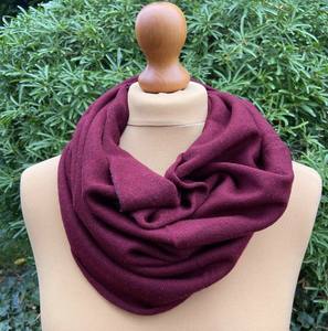 Stylish <b>Women's</b> Short Soft Warm Lightweight Durable Winter Snood Cashmere Pashmina Shawl Fashionable Plain Rib Knit <b>Scarf</b> Solid - Product Image 1