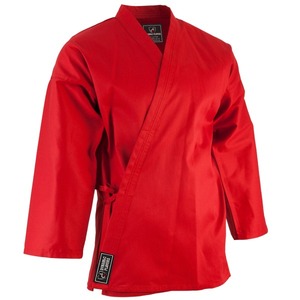 Karate Gi 8 oz Uniforme ligero con cinturón Tela de mezcla de algodón polivinílico suave para Artes Marciales Traje de entrenamiento para principiantes - Product Image 2