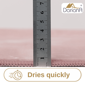 Tapis de salon rectangulaire en velours DarianA, couleur unie, pelucheux, antidérapant, moderne, épais, avec envers en caoutchouc touffeté - Product Image 3