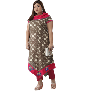 Yash Gallery femmes élégant coton asymétrique Kurta conçu sur mesure pour les mariages décontractés fêtes bureau porter XS-6XL tailles ODM - Product Image 2