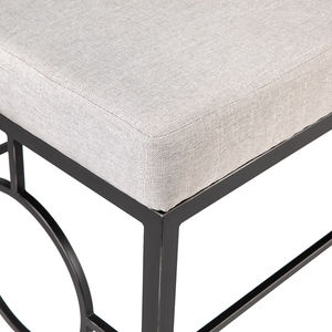 Banc de salle à manger en fer fabriqué à la main avec coussin rembourré et usine de design de cercle artistique Usine de meubles en métal - Product Image 3