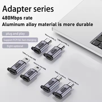 Logo gratis USB C a Micro Adaptador 8 pines Tipo C a Mini USB Plug Converter 480Mbps Keyhole DC Salida para Laptop Cable de disco duro
