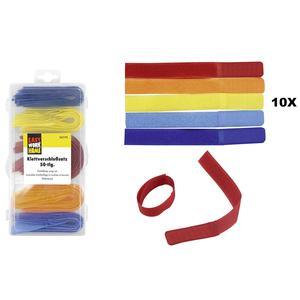 Easy Work - Ensemble de 50 attaches pour la gestion des câbles - 6 paquets - Accessoires de fixation à crochets et boucles - Product Image 1
