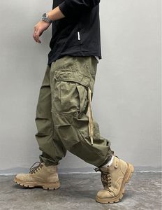 Pantalon de randonnée pour hommes avec logo personnalisé Pantalon cargo tactique multi-poches de haute qualité 100% coton solide cordon de serrage plat - Product Image 1