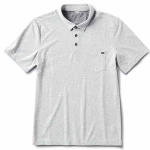 Piqué reciclado de rendimiento para hombre de marca personalizada para camiseta de polo 100% tejido de punto de patrón sólido de poliéster para golf - Product Image 4
