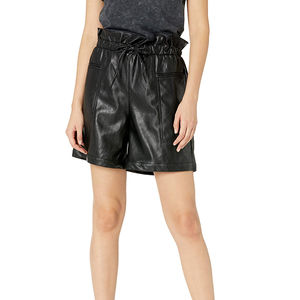 Pantalones cortos de cuero PU de color sólido OEM personalizados para hombre, pantalones cortos de cuero de fitness ajustados para hombre, ropa informal de estilo veraniego al por mayor - Product Image 6