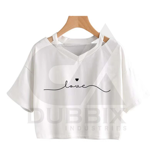 T-shirt imprimé pour filles 100% coton autocollant personnalisable Design couleur Logo bonne couette et meilleur prix - Product Image 1